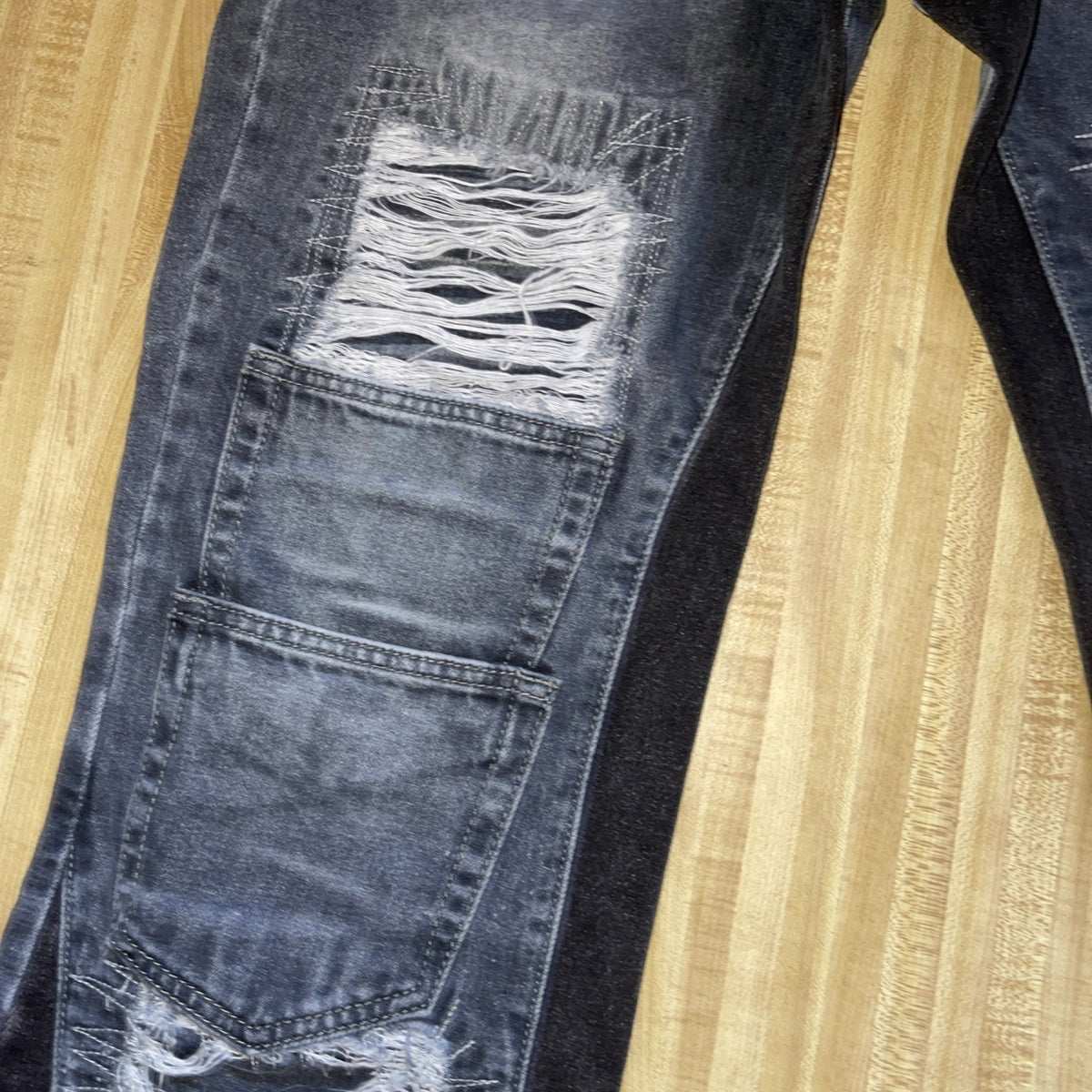 Project Capri Jeans Distressed Flared Wide Leg 34/34 NWT