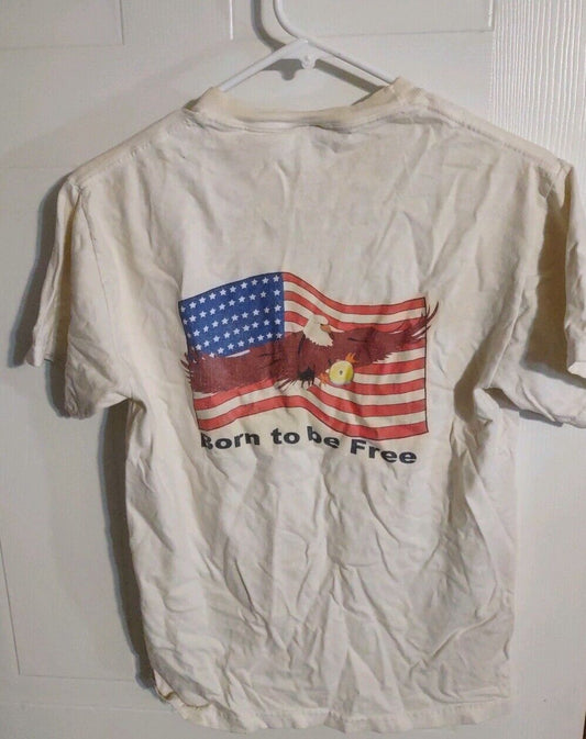 Born To Be Free Pocket T Shirt Small Has Stains