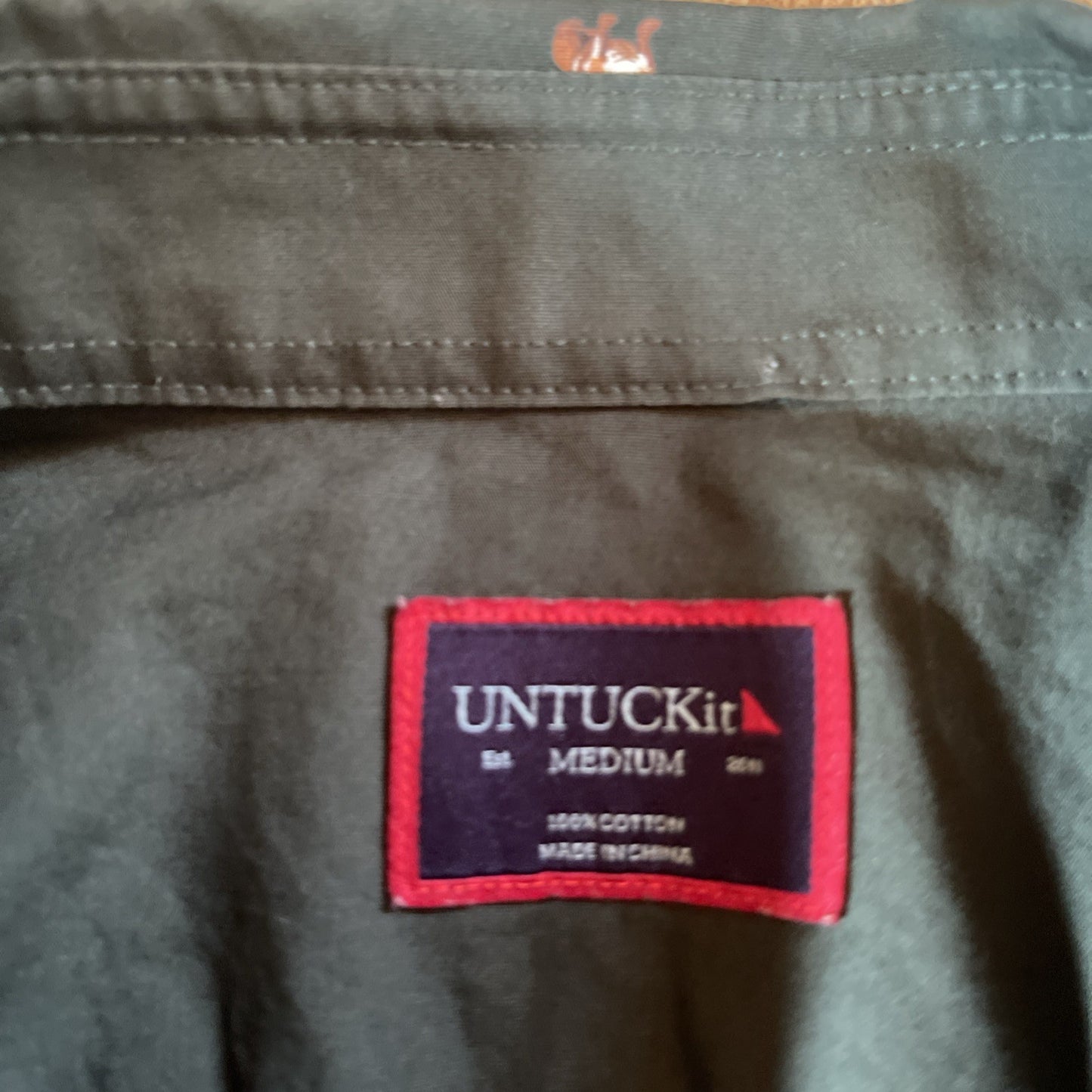 Untuckit Bulldog All Over Print Button Up Medium 