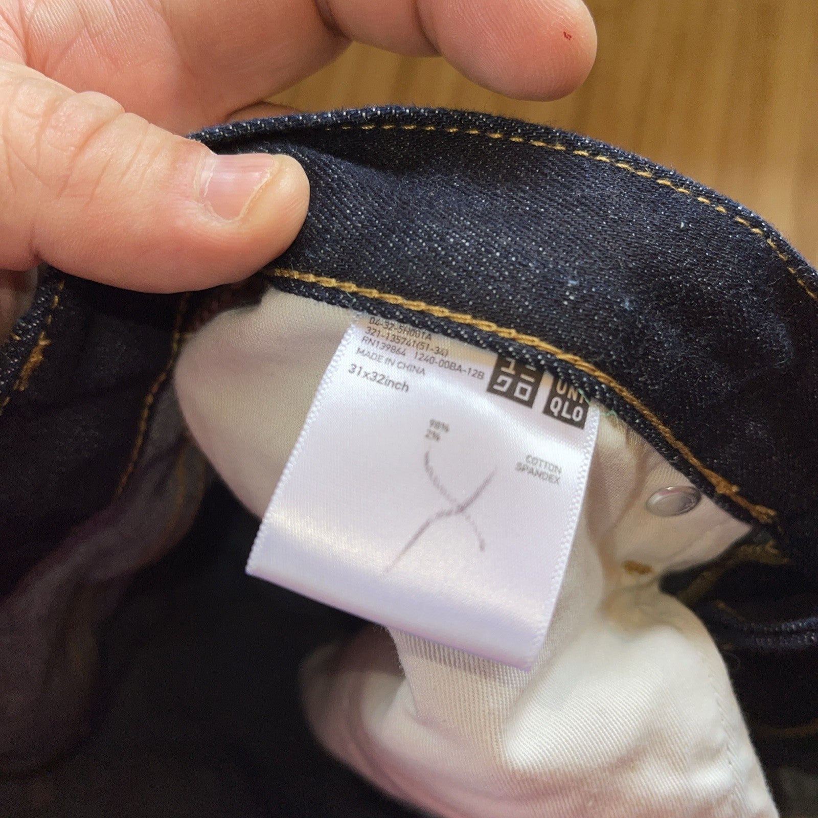 uniqlo selvedge jeans 31/28