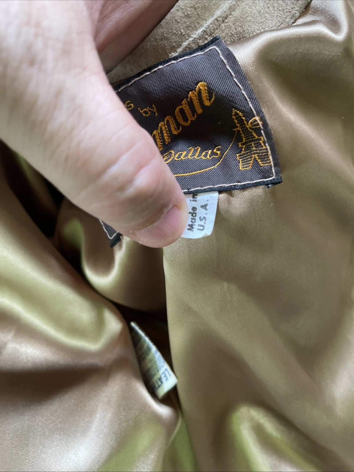 Vintage Altman Of Dallas Suede Bomber Jacket Large 