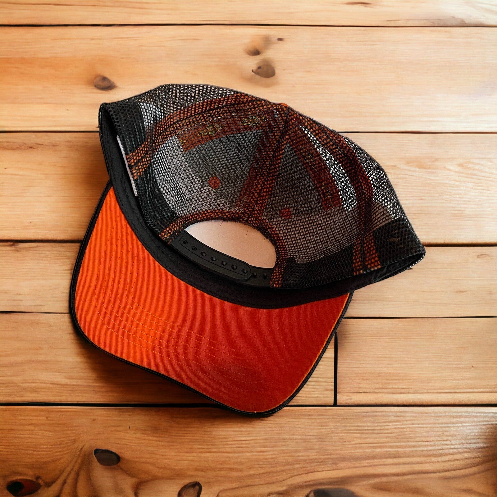 AHERN Rentals Baseball Cap Mesh Snapback Black And Orange New