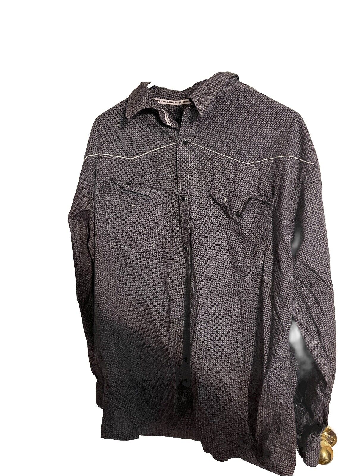 cowboy hardware pearl snap shirt Large 