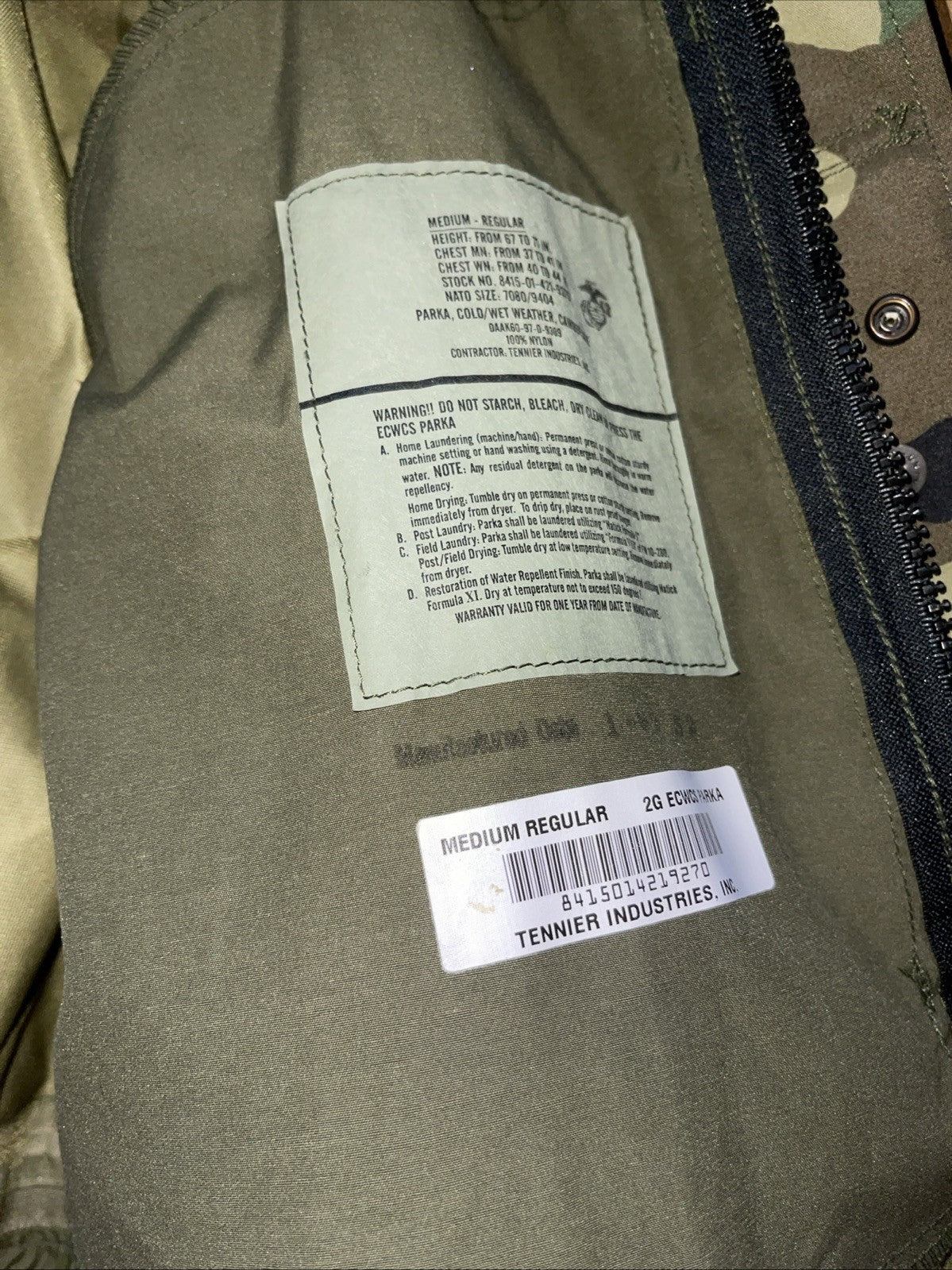 Vintage Tennier Industries Jungle Camo Goretex Parka Medium 