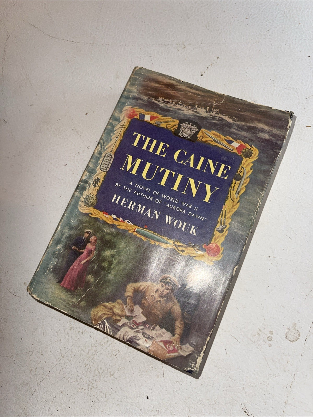 Vintage The Caine Mutiny Book - HERMAN WOUK 1951 DJ Hardcover Book Club Edition
