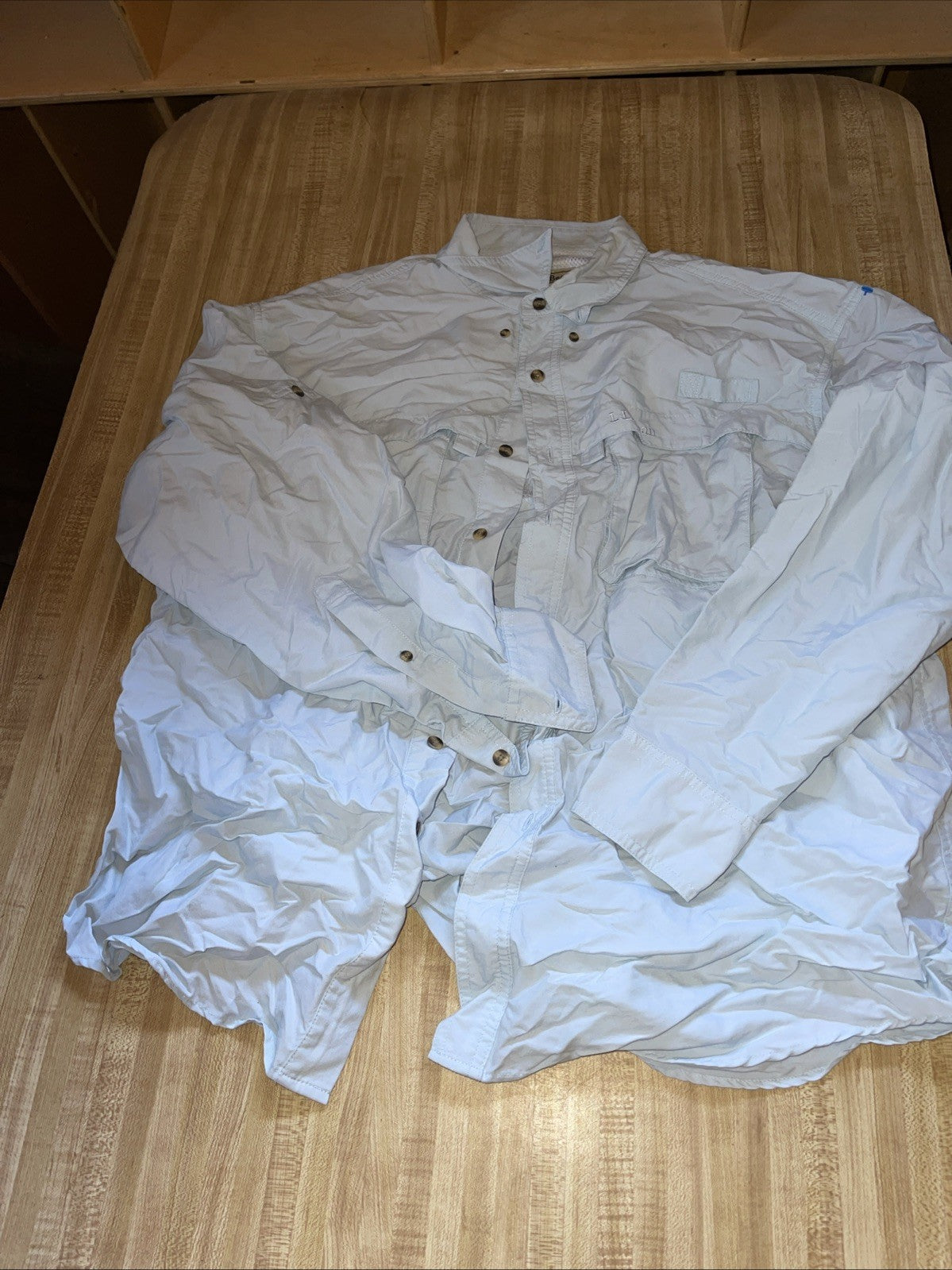 ll bean vented fishing shirt large