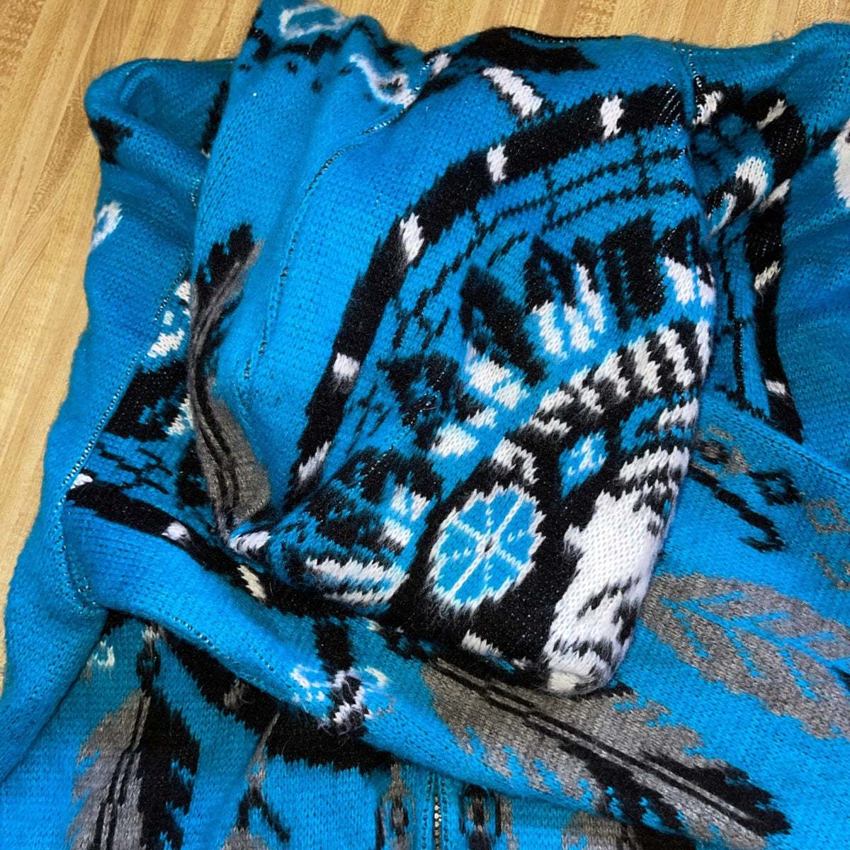 Native American Handcrafted Full Zip Hoodie 2XL Missing The Zipper Pull