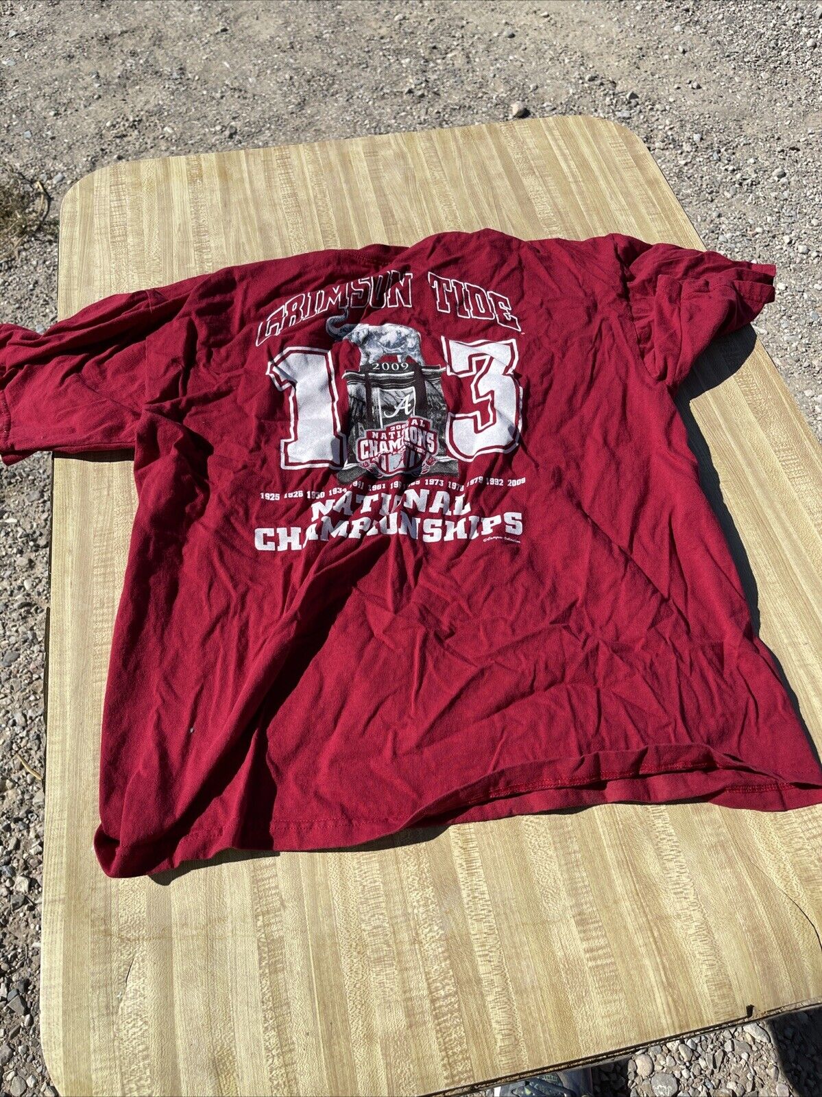 2009 Alabama National Champions T Shirt XL