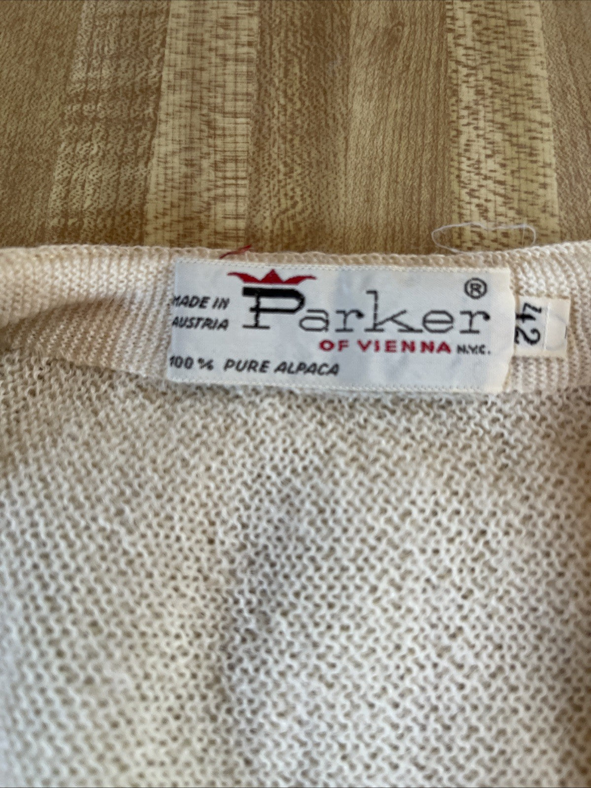 Vintage Parker Of Vienna Alpaca Cardigan 42