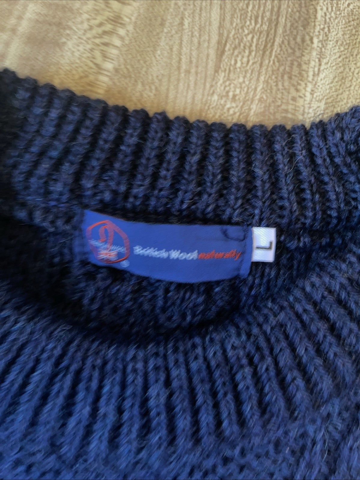 british wool naturally sweater Large 