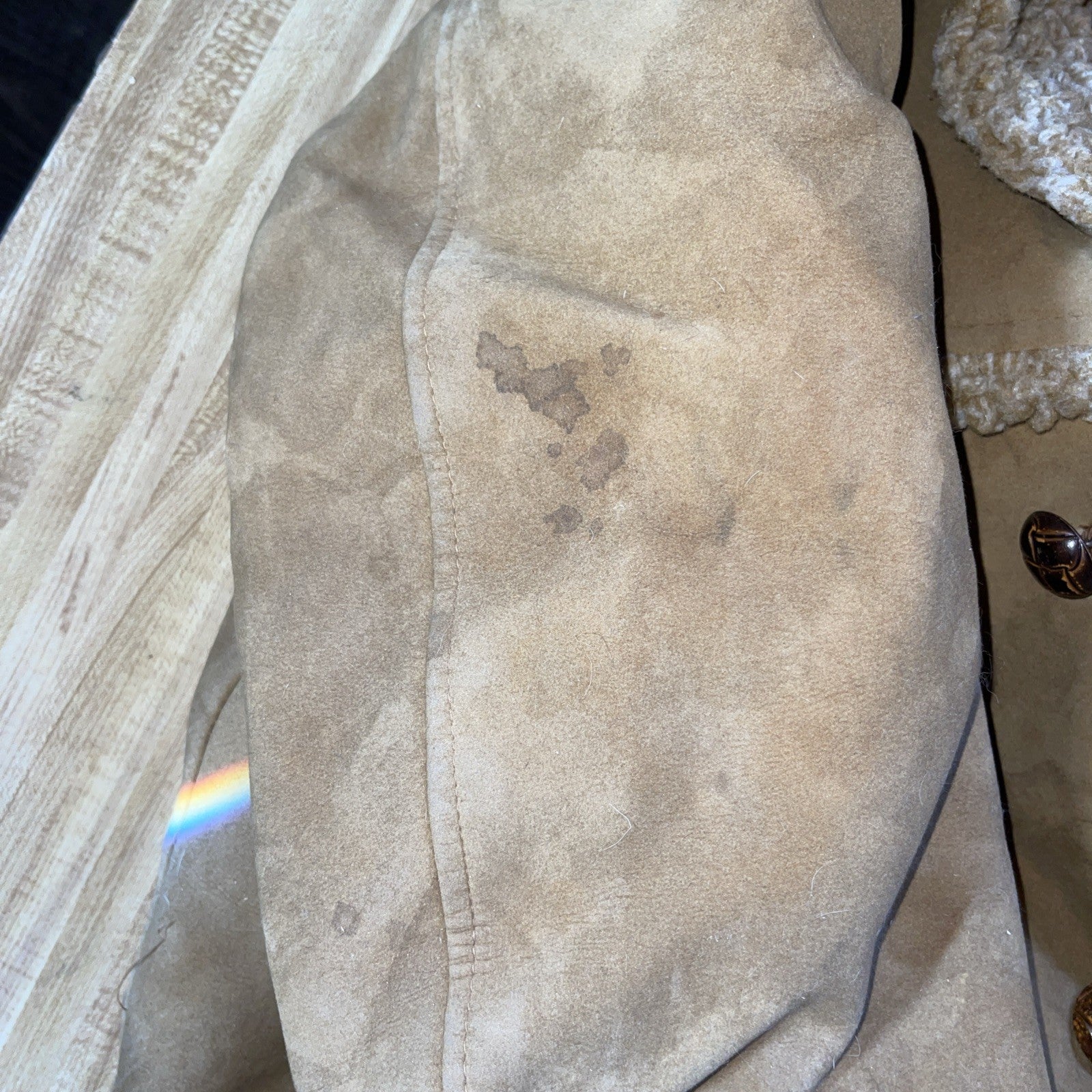 Vintage Fingerhut Sherpa Lined Suede Jacket 40