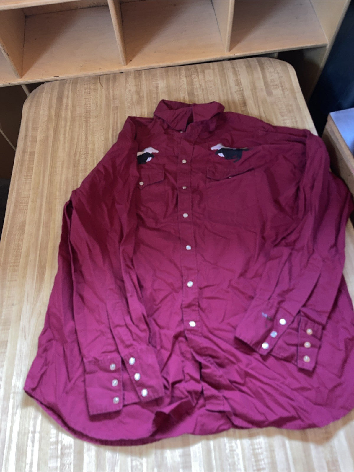 Vintage Blair Menswear Pearl Snap XL Stain On Cuff 