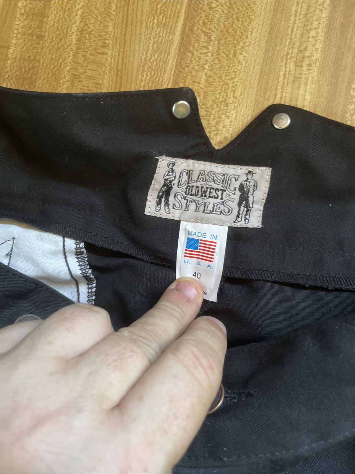 classic old west styles pants 40/35 With The Original Suspenders 