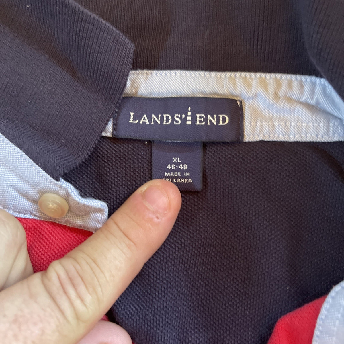 Lands End Colorblock Polo XL