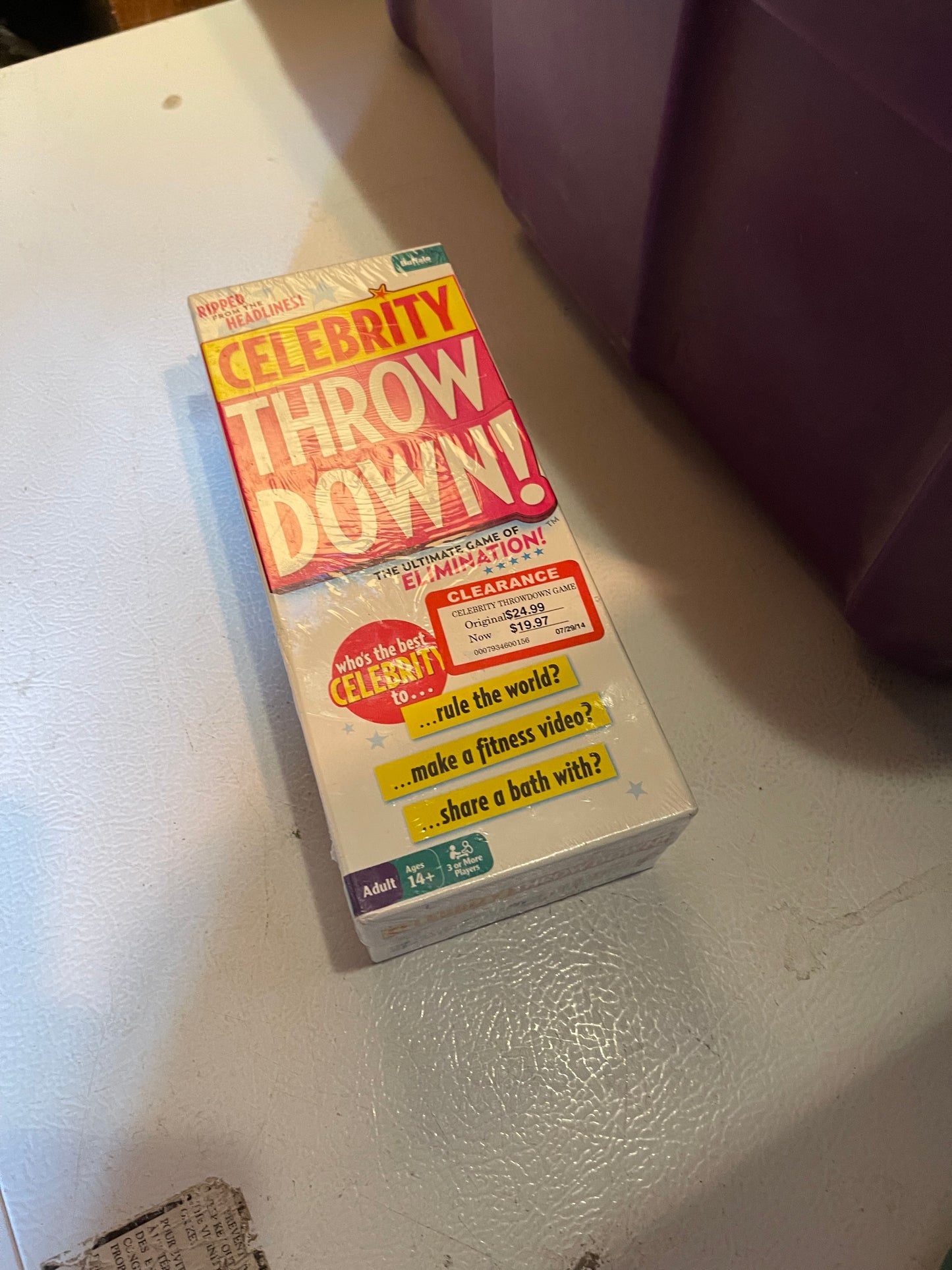 Celebrity Throw Down Board Game