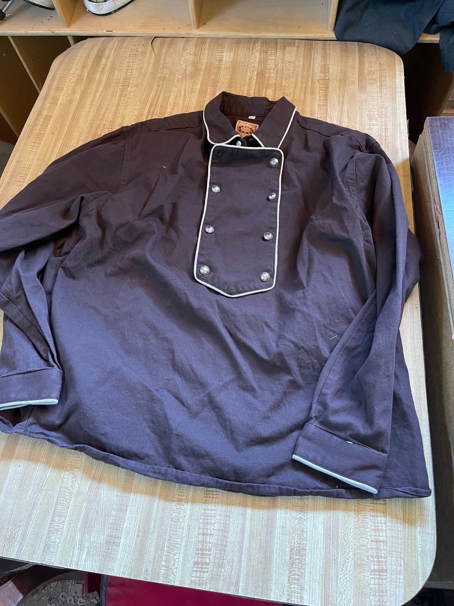 Vintage wah maker frontier gunfighter shirt xl cowboy Brushpopper western