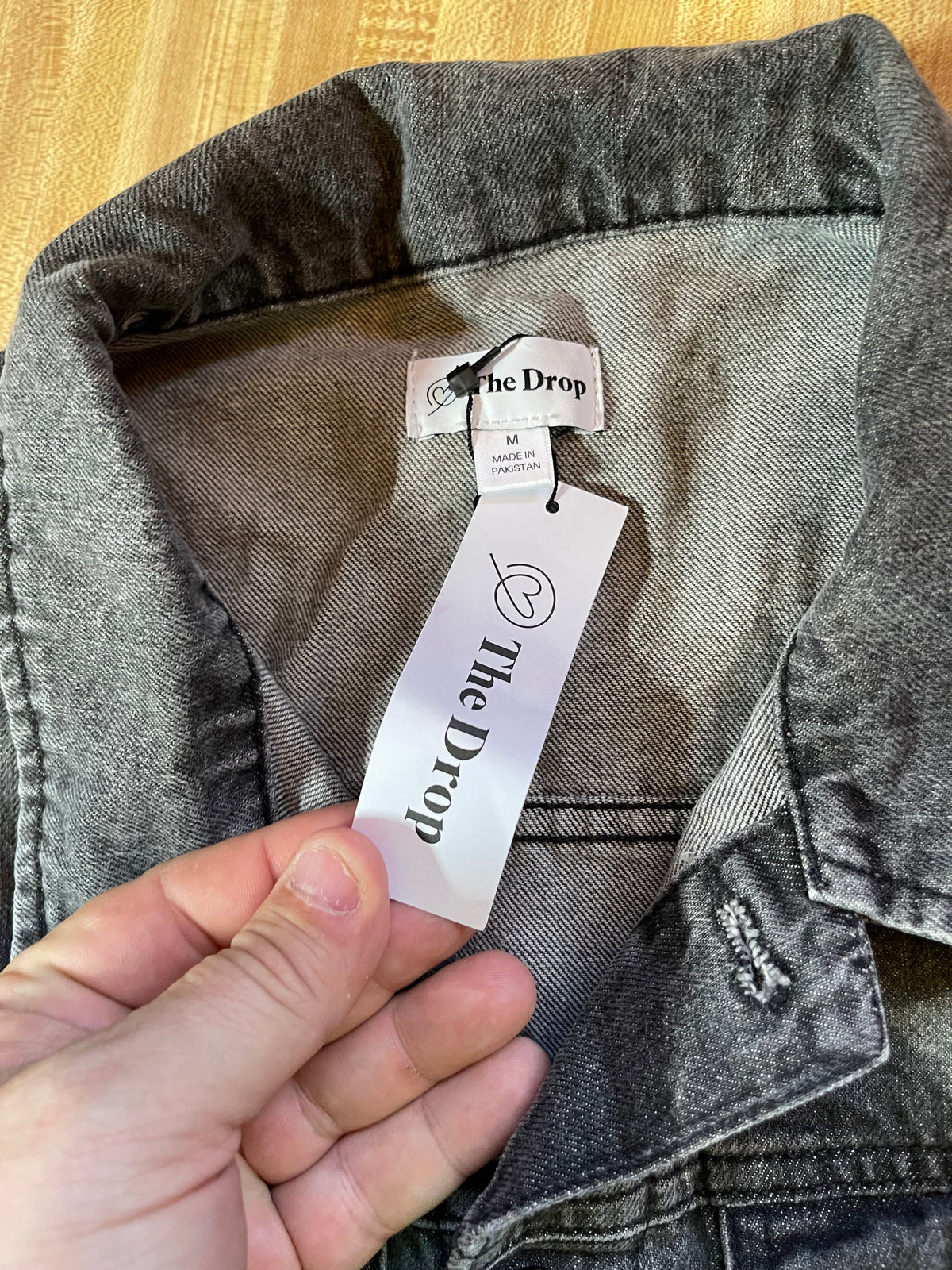 The drop denim jacket medium NWT
