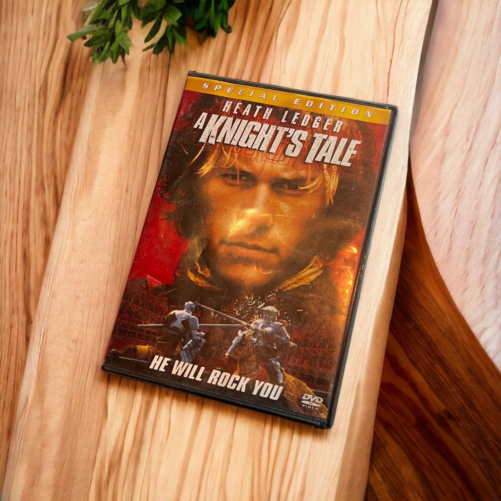 A Knight’s Tale DVD special edition featuring Heath Ledger with medieval jousting scene on cover