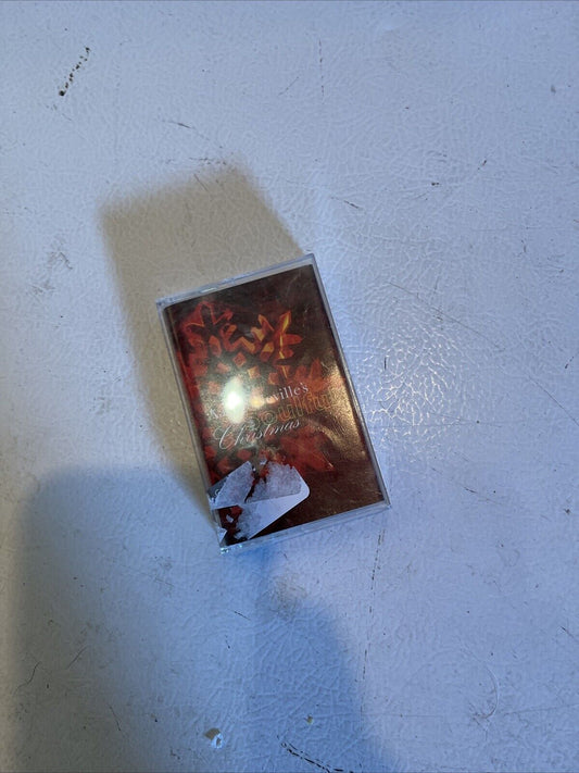 Aaron Neville Soulful Christmas cassette tape with festive red and gold cover art