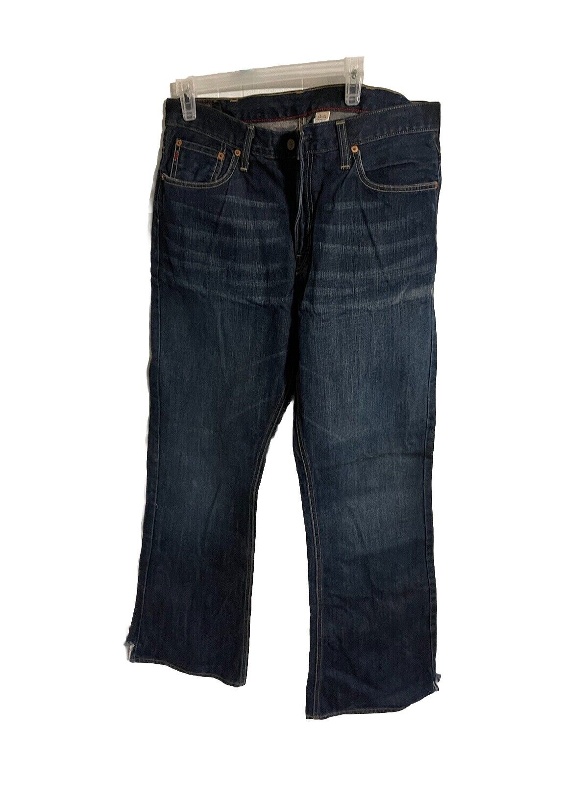 Abercrombie and Fitch wide leg jeans in dark blue denim with classic five-pocket design