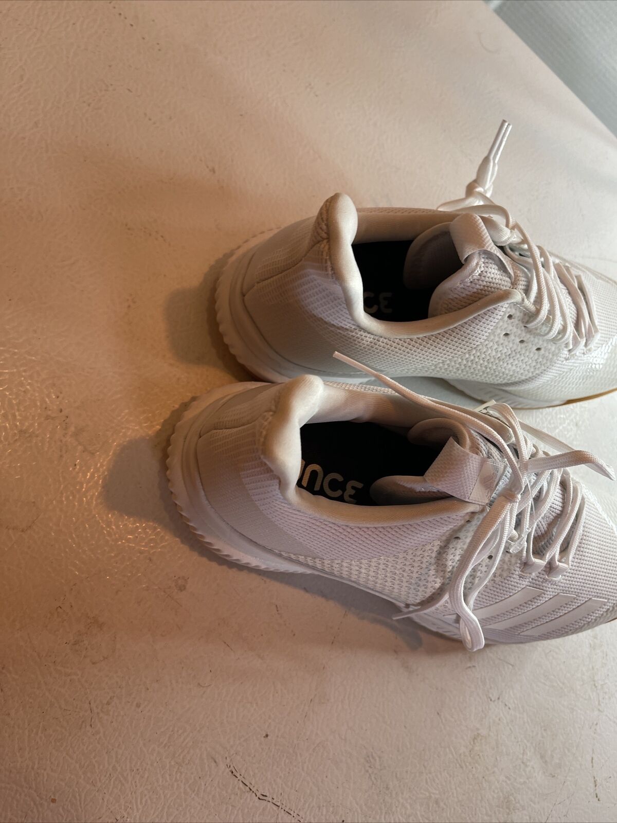 Adidas Crazyflight Bounce 3 size 10 white athletic shoes with breathable mesh upper and cushioned soles