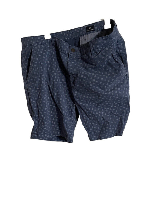 Adriano Goldschmied men's shorts in navy with subtle patterned design and front pockets