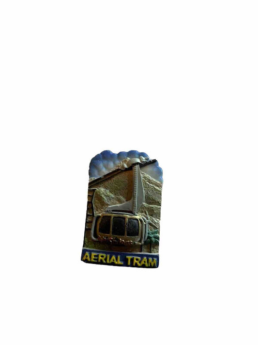 1118 Emporium aerial tram souvenir magnet featuring a detailed cable car and mountain design