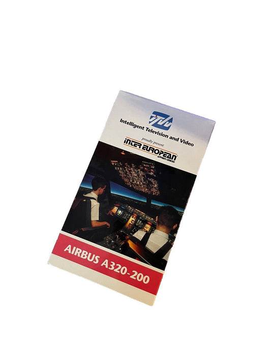 Airbus A320-200 VHS tape featuring cockpit footage and airline training video