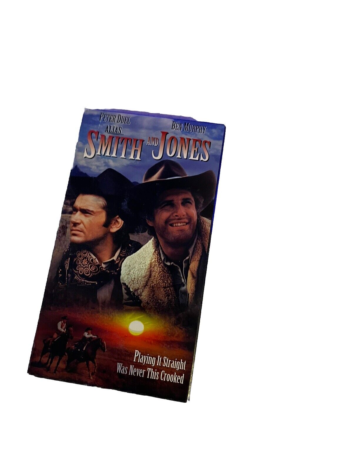 Alias Smith and Jones VHS tape featuring Peter Duel and Ben Murphy with western sunset cover