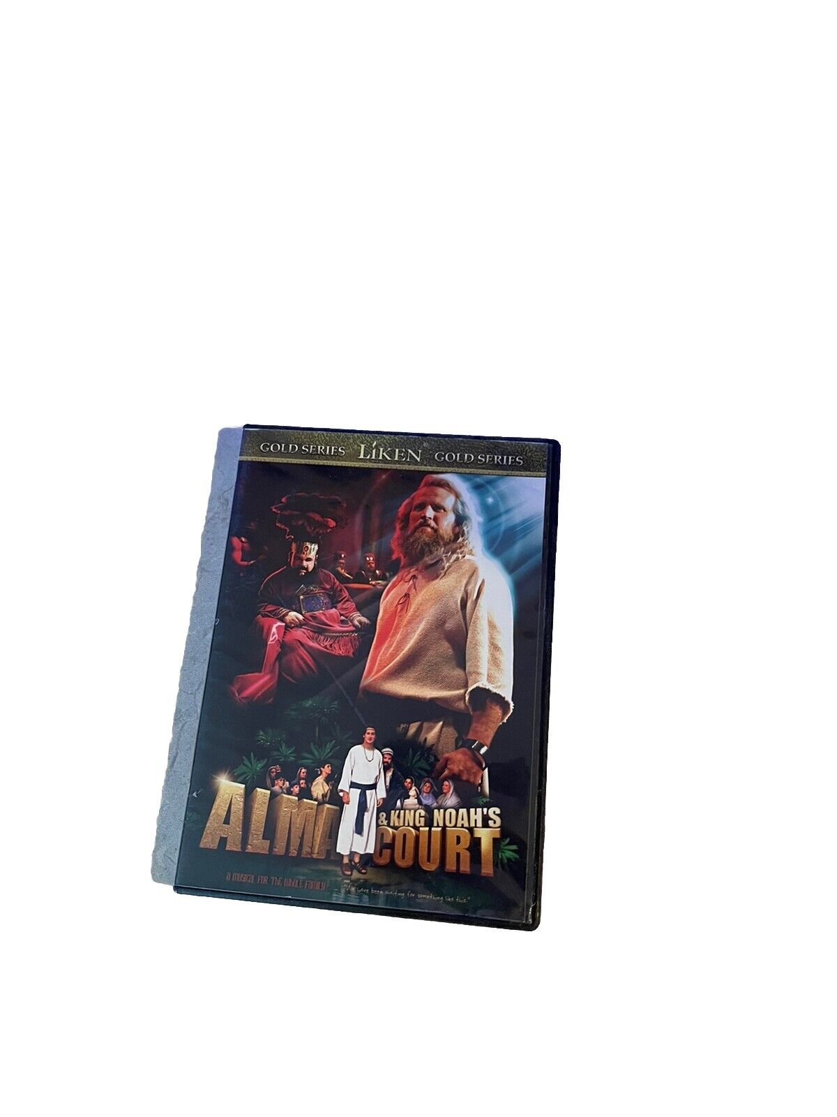 Alma and King Noah Liken DVD titled Alma and King Noah's Court with biblical characters on cover