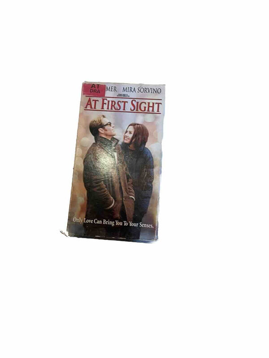 At First Sight VHS 1999 movie tape featuring Mira Sorvino and romantic cover art