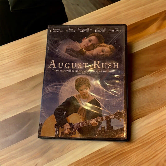 August Rush DVD 2007 movie case featuring main characters with guitar and night sky background
