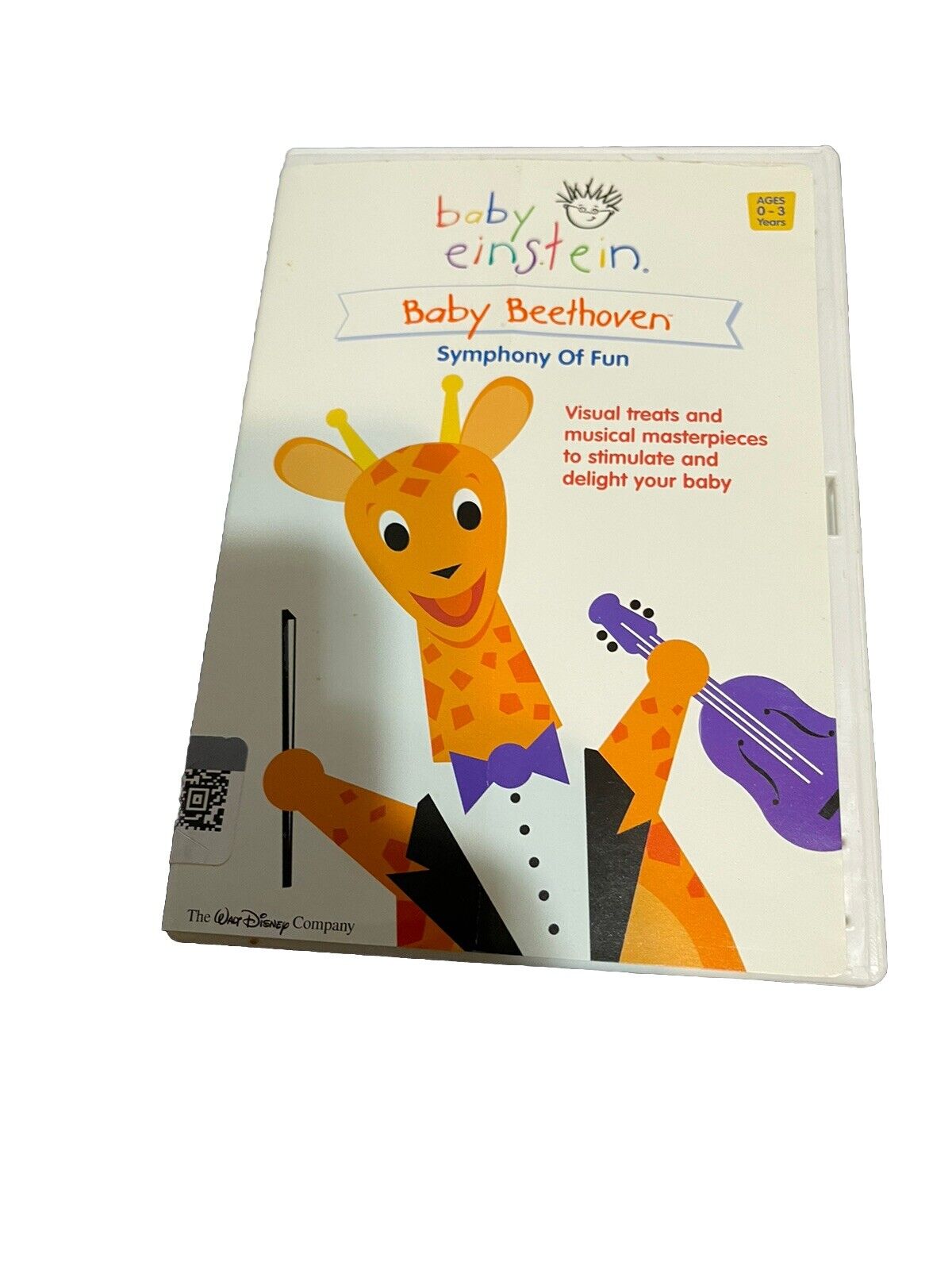 Baby Einstein DVD collection featuring Baby Beethoven Symphony Of Fun with giraffe musician on cover
