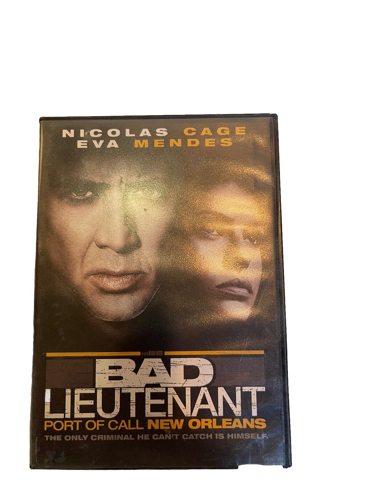Bad Lieutenant Port of Call New Orleans DVD featuring Nicolas Cage and Eva Mendes on cover