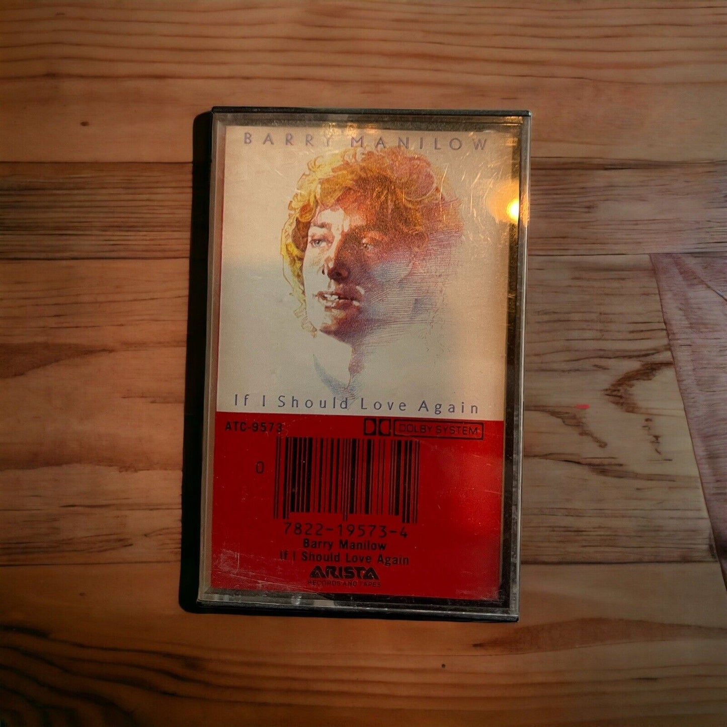 Barry Manilow cassette tape If I Should Love Again album with vintage cover art in clear plastic case