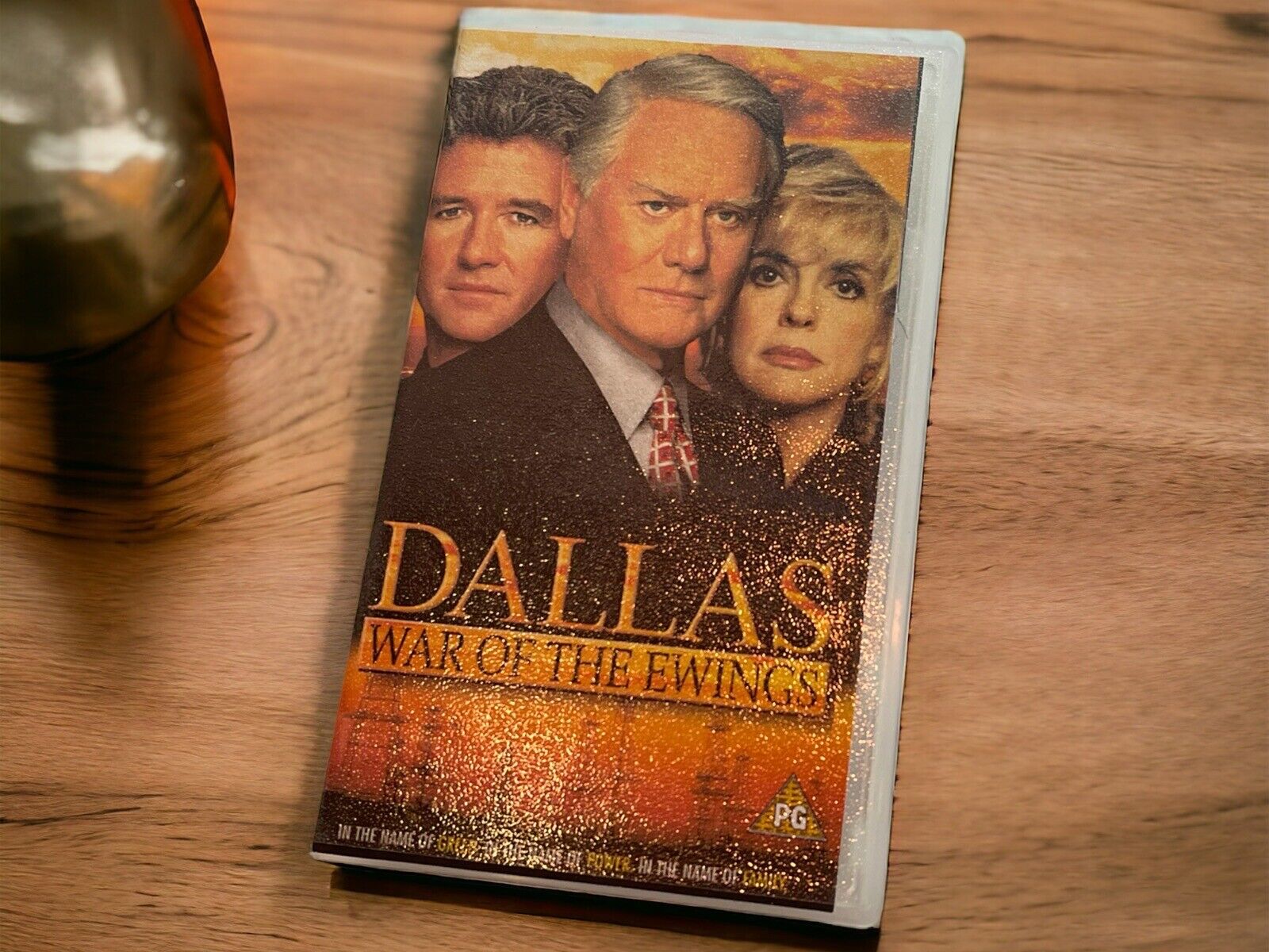 Dallas War of the Ewings VHS tape featuring main characters on cover from 1118 Emporium
