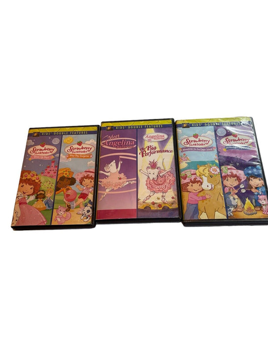 Kids double feature DVD set featuring Strawberry Shortcake and other animated children's movies by 1118 Emporium