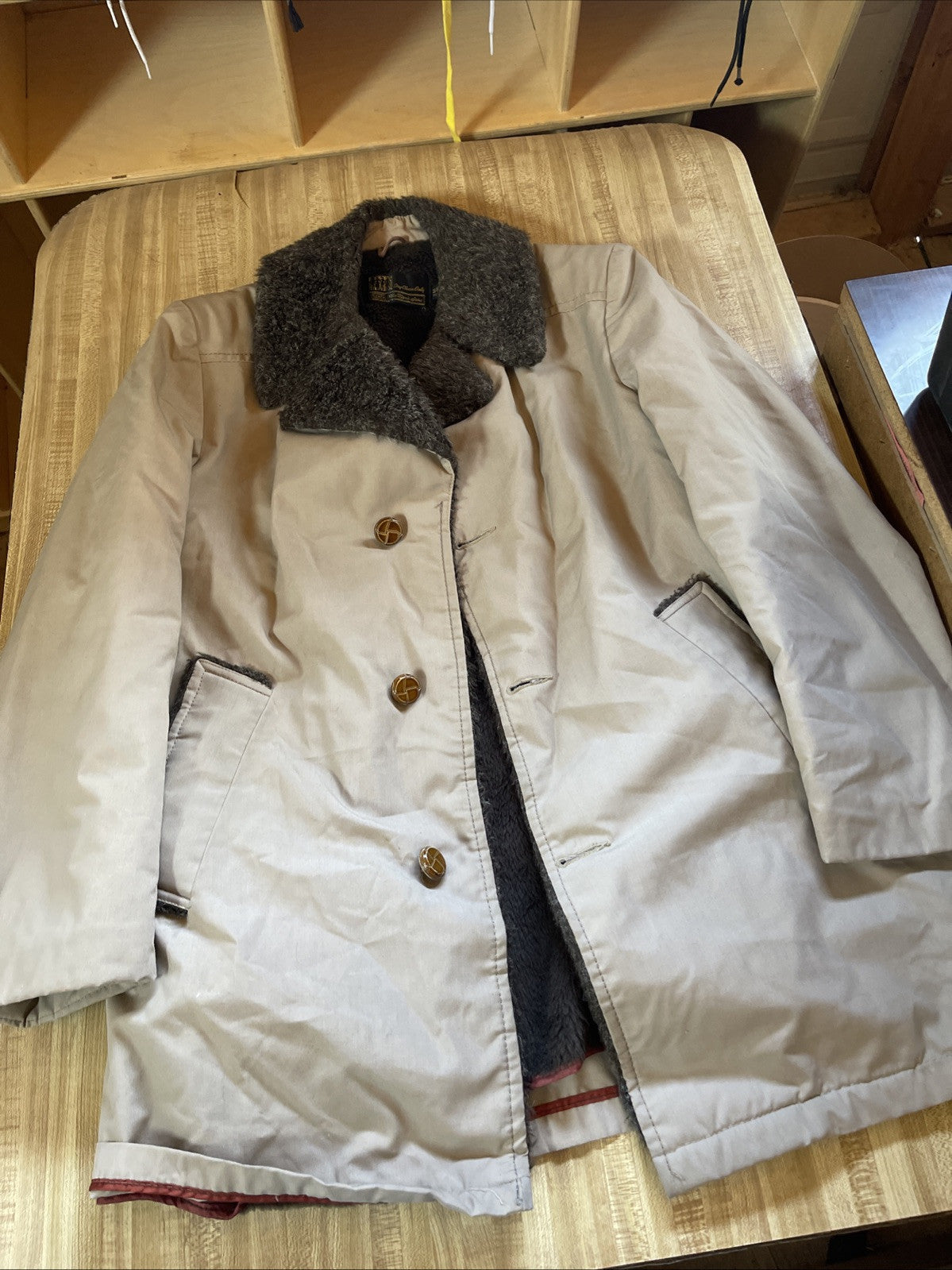 Vintage Fleece Lined Sears Coat Size 38R