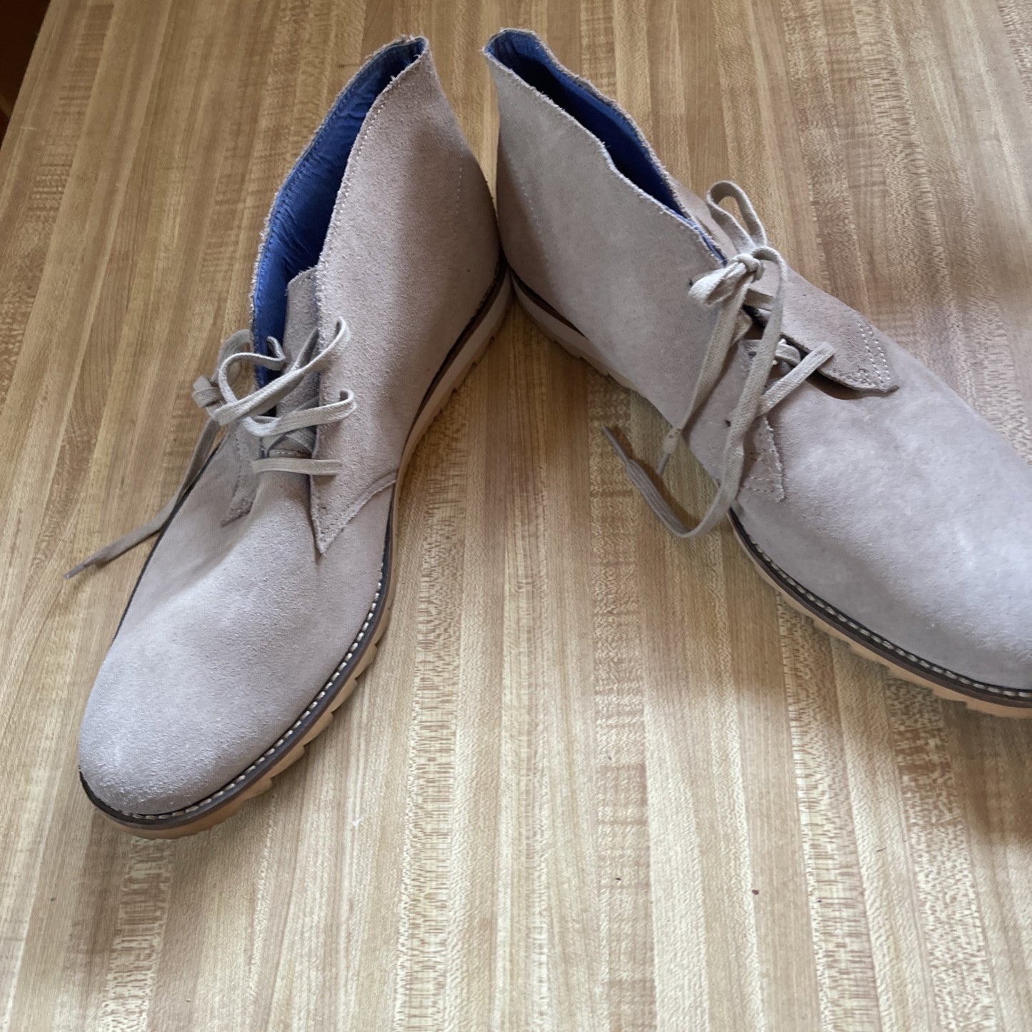 Skechers Mark Nason Chukka Ankle Boots Mens Size 13 Beige Lace Up Shoes