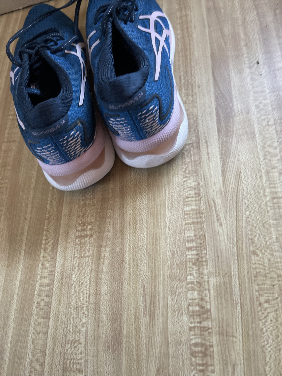 Size 7.5 - ASICS GEL-Nimbus 24 Wide French Blue Barely Rose 2022
