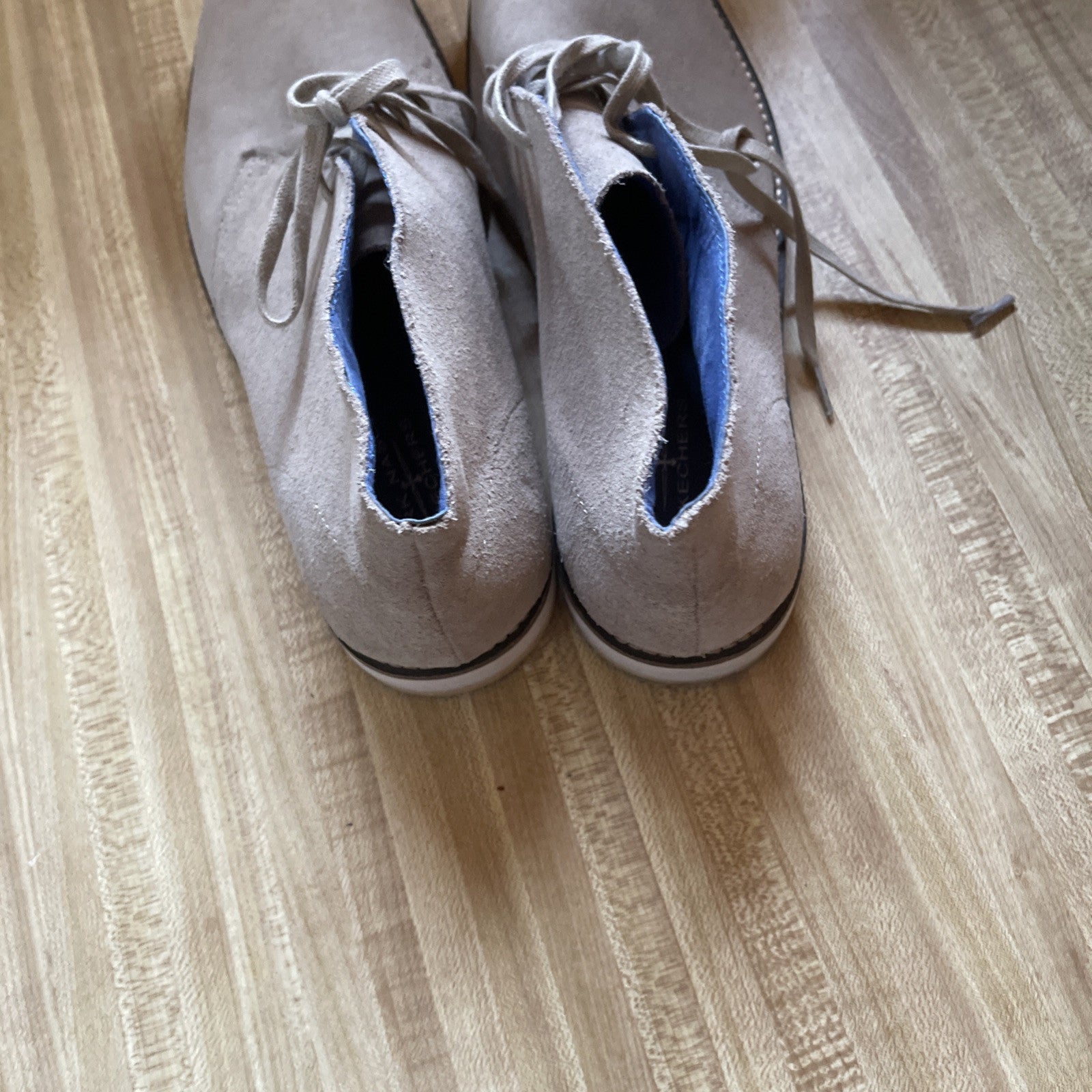 Skechers Mark Nason Chukka Ankle Boots Mens Size 13 Beige Lace Up Shoes