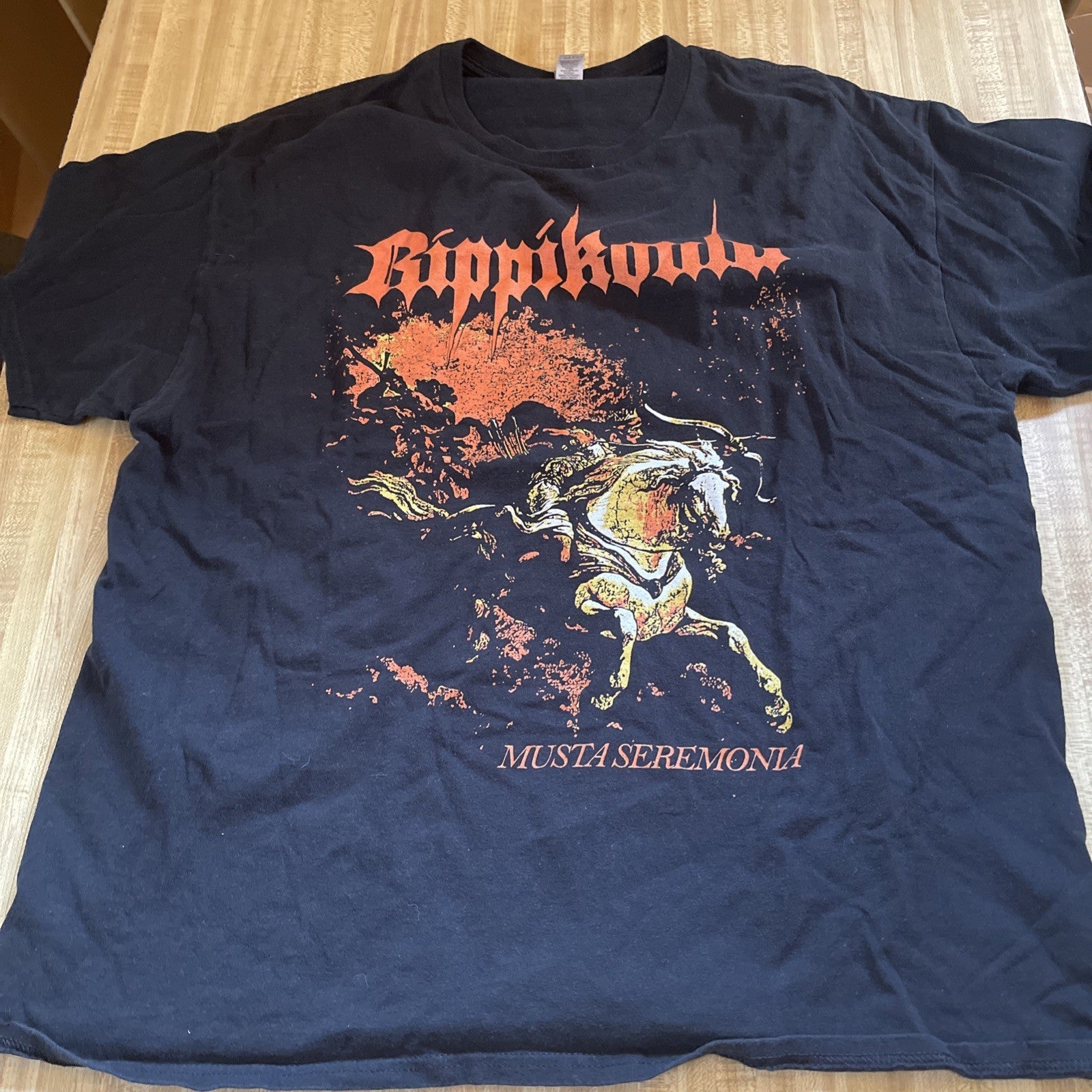 Rippikoulu Musta Seremomia T Shirt XL