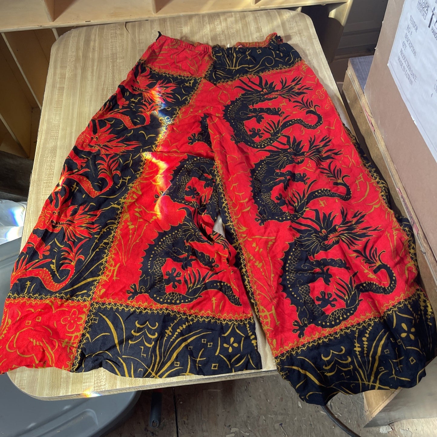 Dragon Pants Large Wide Leg Baggy