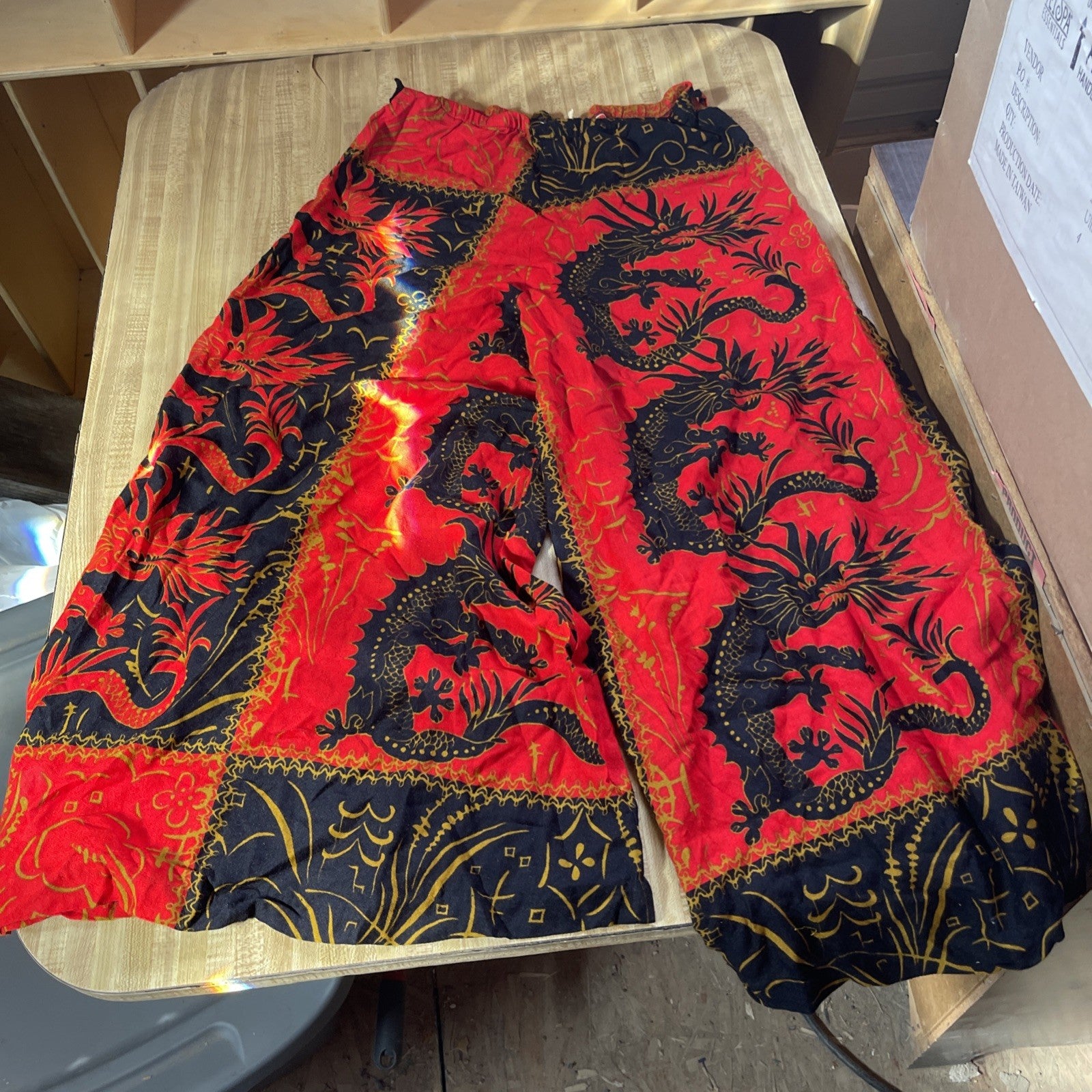 Dragon Pants Large Wide Leg Baggy