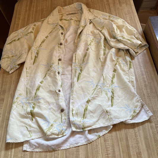 Tommy Bahama Silk Hawaiian Shirt XL Loop Collar