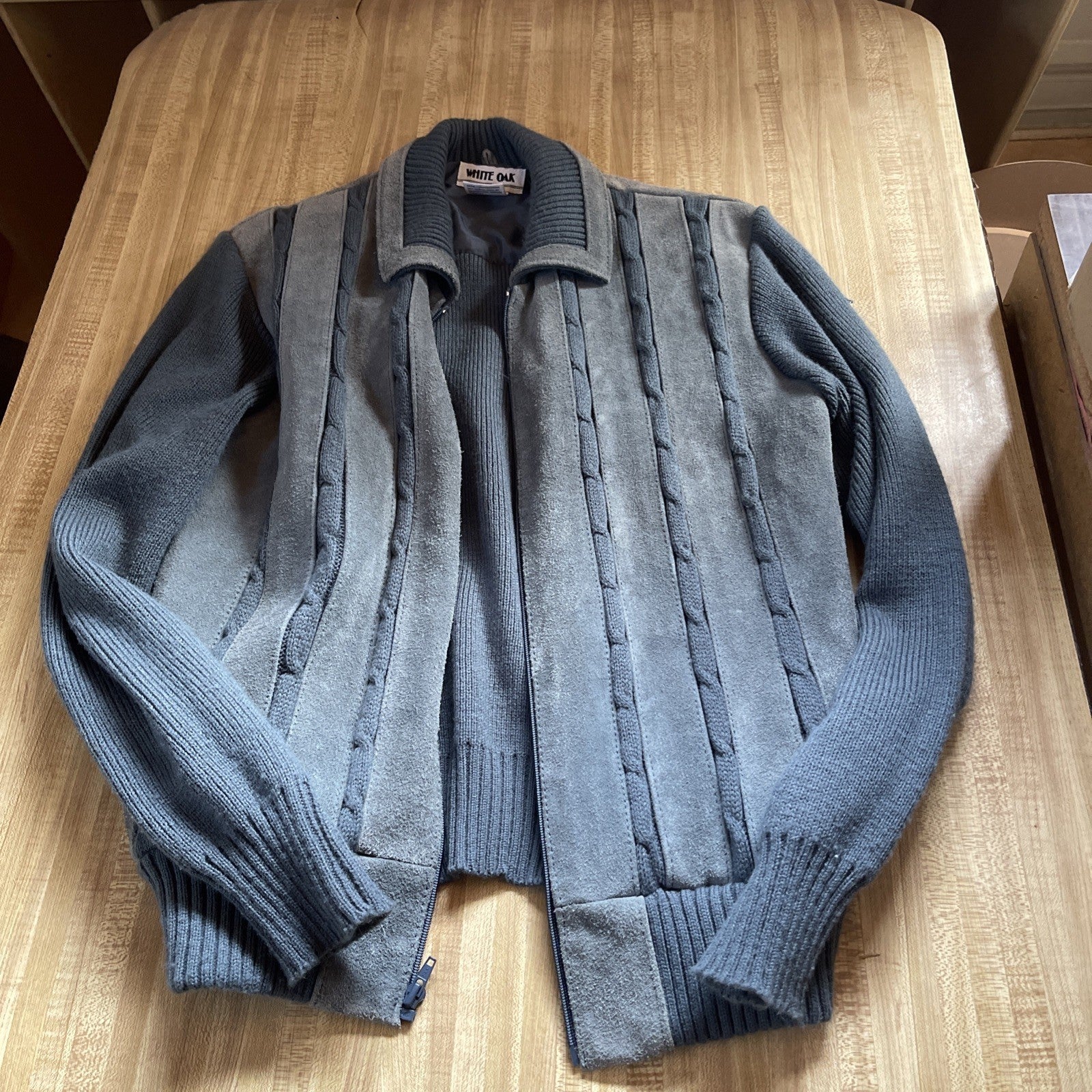 Vintage White Oak Leather Jacket Medium 