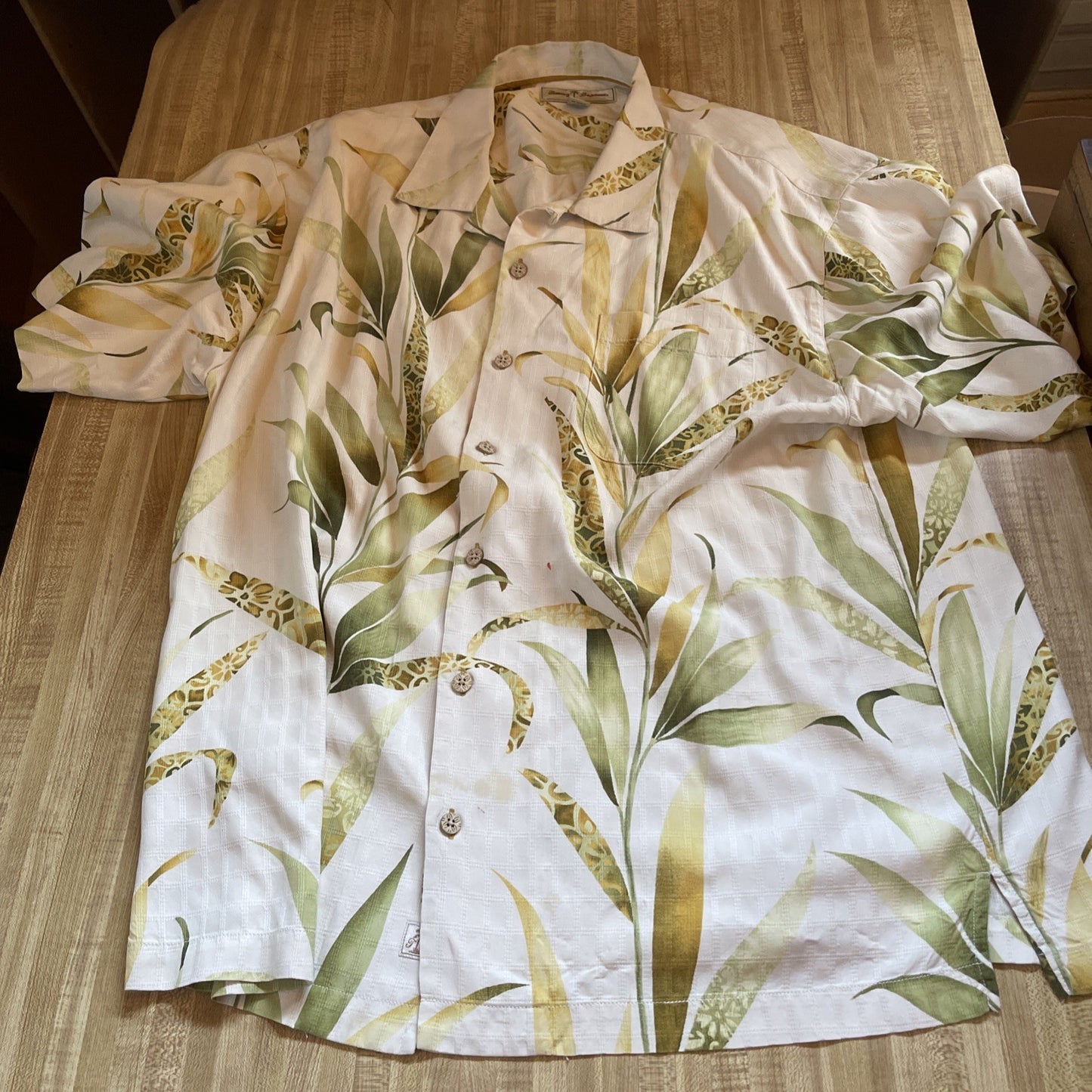 tommy bahama silk hawaiian shirt xl