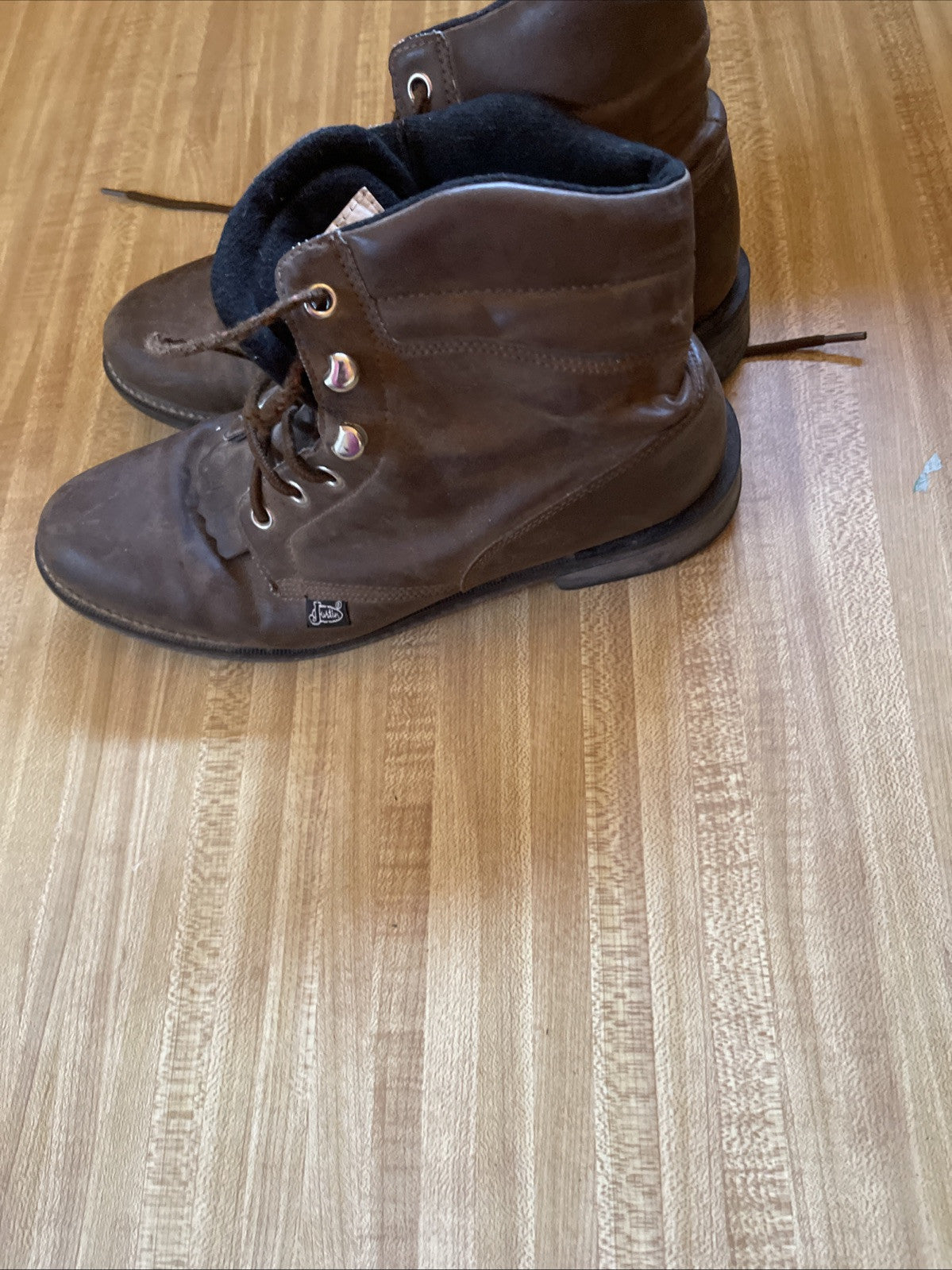 Justin Lace Up Boots 8.5