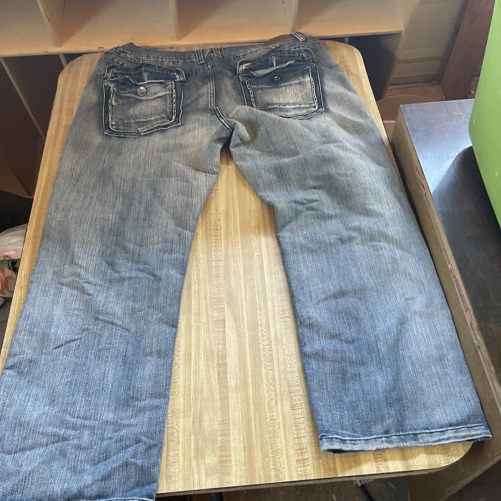 halifax jeans 44x32 Baggy Wide Leg Hiphop Streetwear Flap Pockets