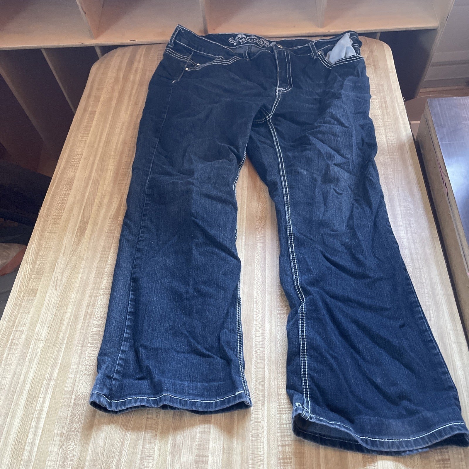 Wax Jeans 3X Baggy Wide Leg Flap Pockets